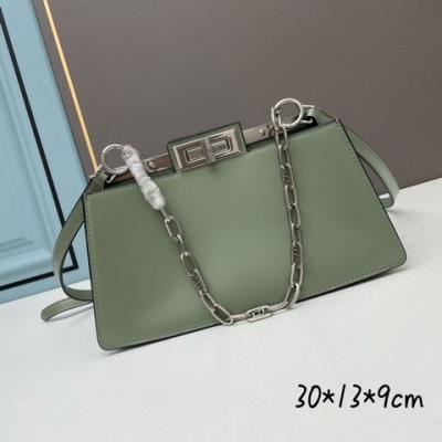 cheap quality Fendi Bags Peekaboo 2023 spring peppermint green